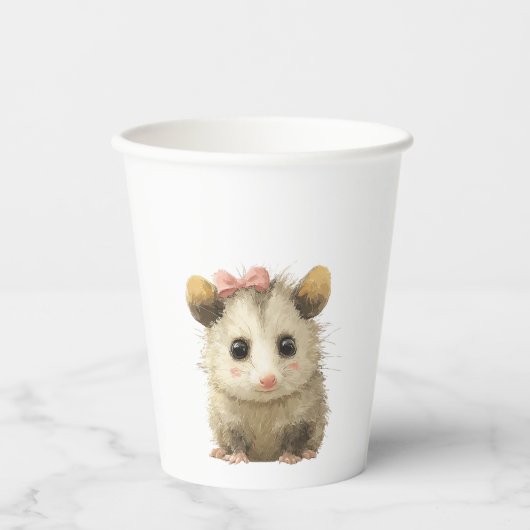 Opossum Birthday • Animal Party Cup 紙コップ (正面)