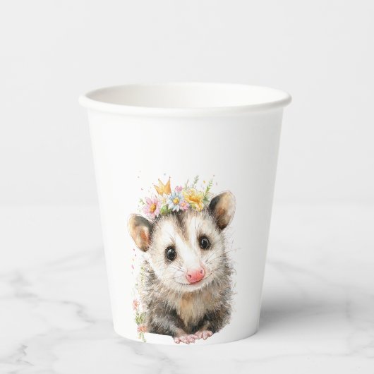 Opossum Birthday • Animal Party Cup 紙コップ (正面)