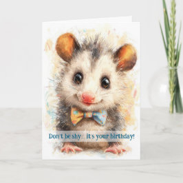 Opossum Birthday Card カード