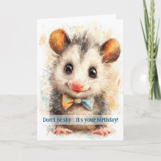 Opossum Birthday Card カード (正面)