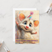 Opossum Birthday Card カード (正面/裏面インサイチュ)