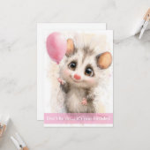 Opossum Birthday Card カード (正面/裏面インサイチュ)