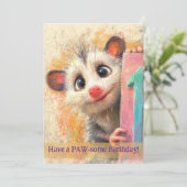 Opossum Birthday Card カード (スタンド正面)