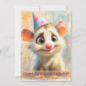 Opossum Birthday Card カード (正面)