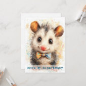 Opossum Birthday Card カード (正面/裏面インサイチュ)