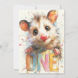 Opossum Birthday Card カード