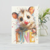 Opossum Birthday Card カード (スタンド正面)