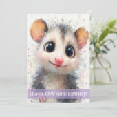 Opossum Birthday Card カード (スタンド正面)