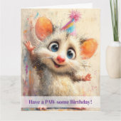Opossum Birthday Card カード (正面)