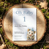 Opossum Birthday Invitation • Cute Woodland Party セーブザデート
