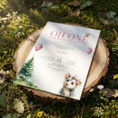 Opossum Birthday Invitation • Oh One 1st Birthday セーブザデート
