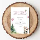 Opossum Birthday Invitation • Oh One 1st Birthday セーブザデート