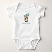Opossum Birthday Romper • Woodland Animal Outfit ベビーボディスーツ (正面)