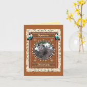 Opossum -Diversion – グリーティカスタムングカード カード (黄色い花)