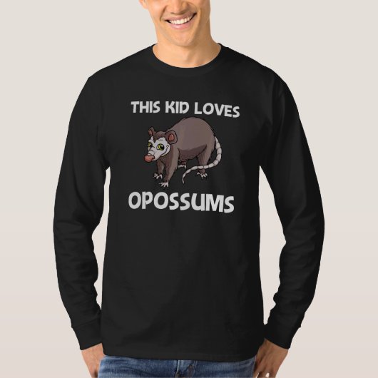 Opossum For Kids Girls Awesome Possum Support Anim Tシャツ (正面)