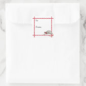 Opossum Holiday Sticker スクエアシール (バッグ)