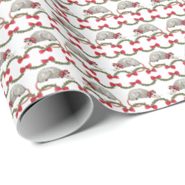 Opossum Holiday Wrapping Paper ラッピングペーパー