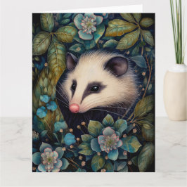 Opossum in the Brambles Greeting Card カード