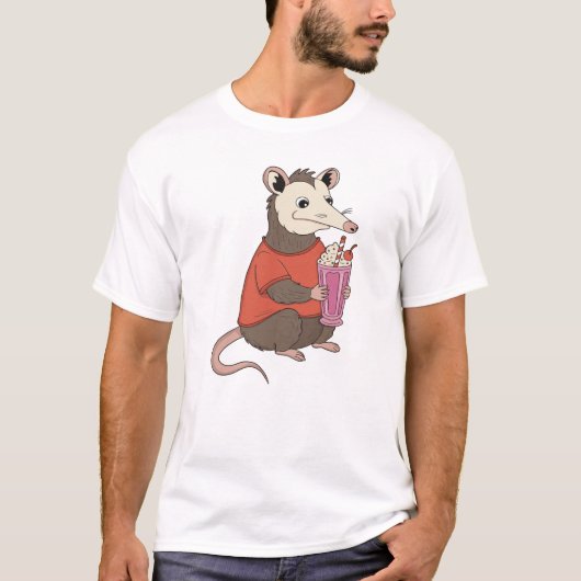 Opossum Milkshake Delight Tシャツ (正面)