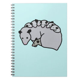 Opossum Mom with her Babies ノートブック