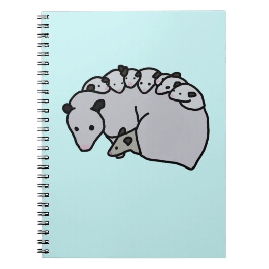 Opossum Mom with her Babies ノートブック (正面)