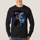 Opossum Moon and Three  pet baby Possums meme Vint Tシャツ (正面)