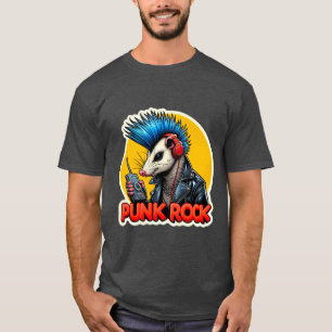 OPOSSUM-PUNKロックブルー2 Tシャツ