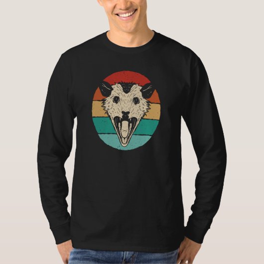 Opossum Rainbow Colour for Men Women and Children Tシャツ (正面)