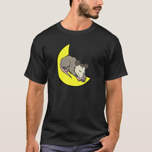 Opossum Tired Nap All Day Sleep All Night Cute Opo Tシャツ (正面)