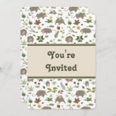 Opossumsのホワイトバースデーパーティーへの招待 (正面/裏面)