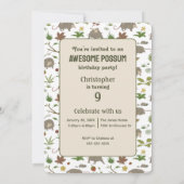 Opossumsのホワイトバースデーパーティーへの招待 (裏面)