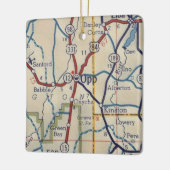 Oppアラバマヴィンテージの地図 セラミックオーナメント (左)