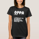 Oppa Definition Saranghae Kdrama Fans Tシャツ (正面)