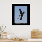 Opportunity Bald Eagles Motivational Photo Poster ポスター (キッチン)