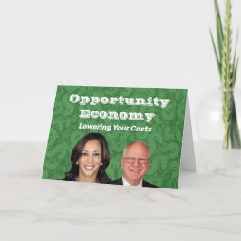 Opportunity Economy Harris Walz 2024 カード