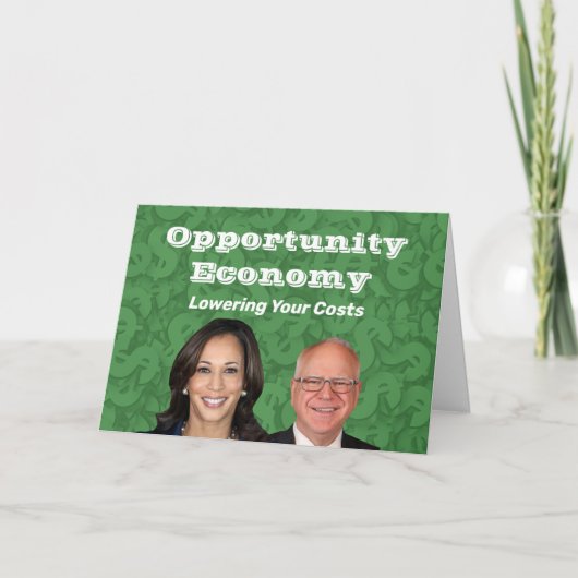 Opportunity Economy Harris Walz 2024 カード (正面)