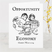 Opportunity Economy Harris Walz 2024 カード (黄色い花)