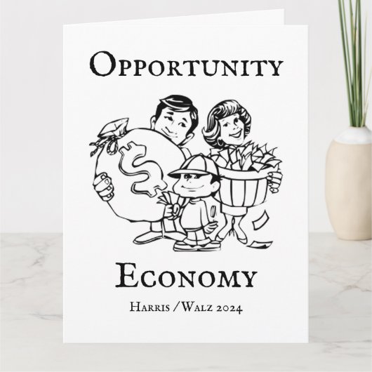 Opportunity Economy Harris Walz 2024 カード (正面)