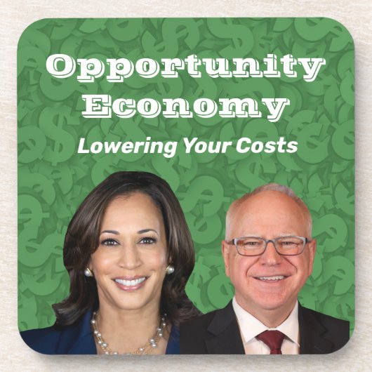 Opportunity Economy Harris Walz 2024 コースター (正面)