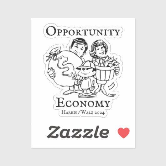 Opportunity Economy Harris Walz 2024 シール (シート)
