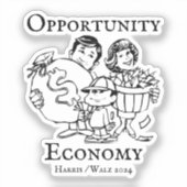 Opportunity Economy Harris Walz 2024 シール (正面)