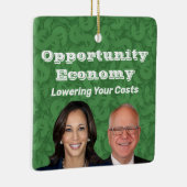 Opportunity Economy Harris Walz 2024 セラミックオーナメント (右)