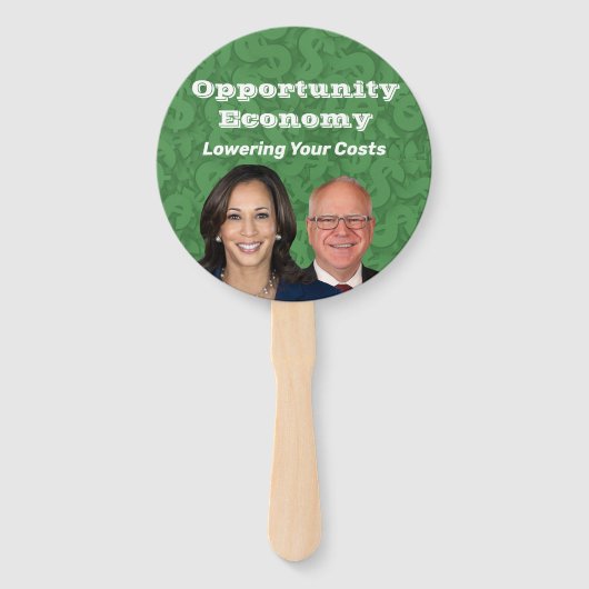 Opportunity Economy Harris Walz 2024 ハンドファン (正面)