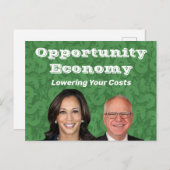 Opportunity Economy Harris Walz 2024 ポストカード (正面/裏面)