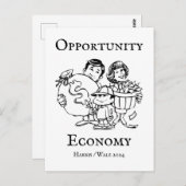 Opportunity Economy Harris Walz 2024 ポストカード (正面/裏面)