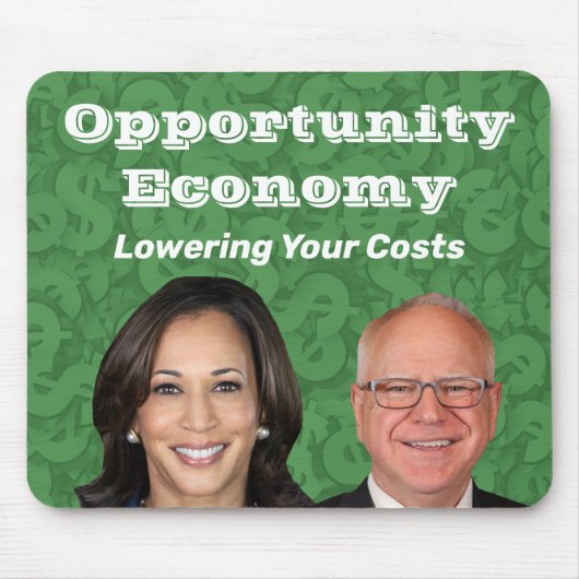 Opportunity Economy Harris Walz 2024 マウスパッド (正面)