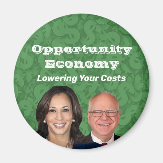 Opportunity Economy Harris Walz 2024 マグネット (正面)