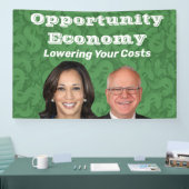 Opportunity Economy Harris Walz 2024 横断幕 (トレードショー)