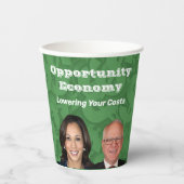 Opportunity Economy Harris Walz 2024 紙コップ (正面)