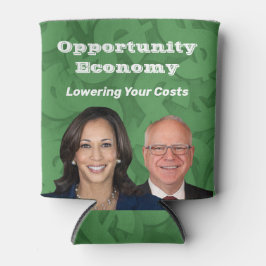 Opportunity Economy Harris Walz 2024 缶クーラー